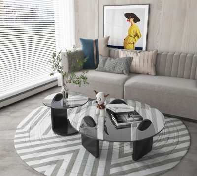 现代茶几3D模型下载